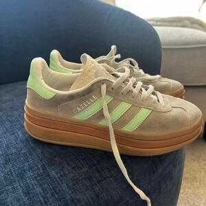 Adidas gazelle bold white and